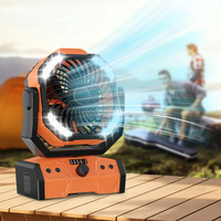Ventilateur de Camping d'Extérieur Rechargeable 30000mAh à Refroidissement par Air, Puissant et Portable, Ventilateur de Table/Bureau USB avec Banque d'Alimentation