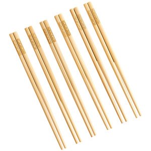 Engraved bamboo chopsticks, 10 pairs, unpainted, unwaxed, natural wood chopsticks, family pack, Chinese style, mildew-proof, - Product Image 5