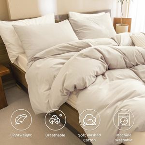 Ultra-doux, respirant, hypoallergénique, favorise un sommeil réparateur, linge de lit <span class=keywords><strong>en</strong></span> coton biologique lavé pour hôtel, tailles twin, queen, king, toutes saisons, été - Product Image 3
