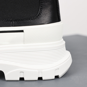 Bottes de moto pour femmes, blanches et élégantes, à semelle épaisse et antidérapante, bottes courtes pour femmes - Product Image 5