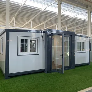 Prefab Modern Living Expandable Container House Portable Foldable Flat Pack 20ft Modular Prefab House Office Workshop