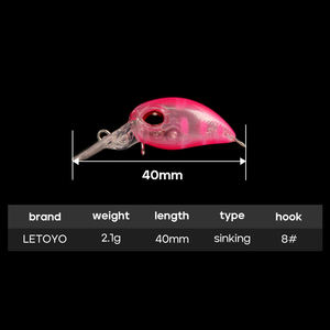 Leurre de <span class=keywords><strong>pêche</strong></span> artificiel coulant en ABS, 12 couleurs, 40 mm, 2,1 g, pour la <span class=keywords><strong>pêche</strong></span> <span class=keywords><strong>au</strong></span> poisson-chat en eau salée en rivière - Product Image 3