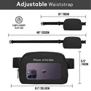 Oferta Especial: Riñonera/Pechera Deportiva Impermeable de Nailon para Celular con Correa Ajustable y Cierre Resistente - Product Image 3