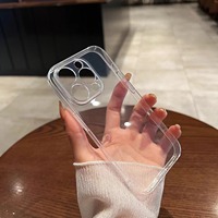 Coque de Téléphone Portable Antichoc en PC Transparent et TPU Souple, Haute Clarté, pour iPhone 13 14 15 16 Pro Max et Samsung – Vente en Gros