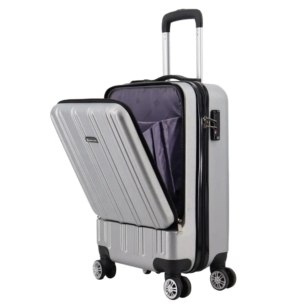 ABS Phía Trước Máy Tính Xách Tay Hành Lý 20 Inch Carry-On Du Lịch Túi Hành Lý Xe Đẩy Vali 4 Spinners Hành Lý Du Lịch