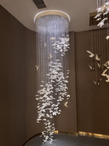 Ecojas thiết kế mới tùy chỉnh trang trí gốm công nghệ Chim Shape RGB đèn chùm - Product Image 5