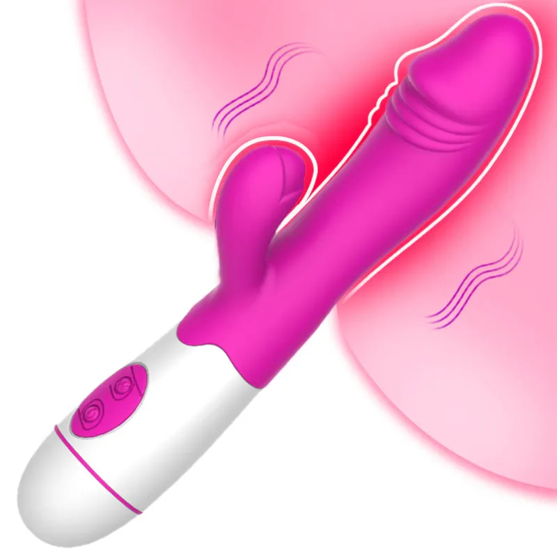 Preço barato por atacado Produtos sexuais Brinquedo adulto Feminino Clitóris Vibrador Silicone G Spot Rabbit Vibrador Brinquedo sexual para mulheres