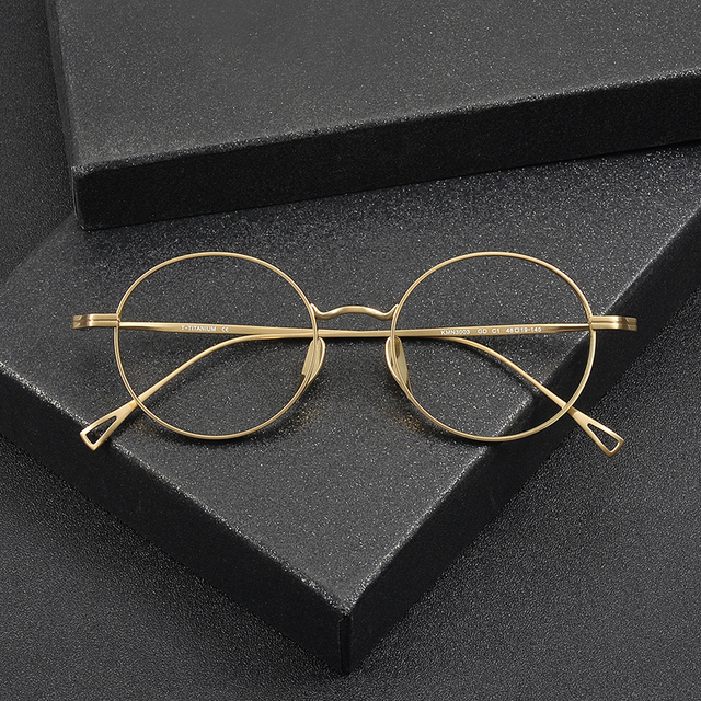 KMN3003 Fashion Men's Eyeglasses Frames Pure Titanium Glasses Frame for Men Women Optical Prescription Myopia Round Eye Glasses