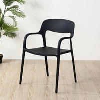 Chaise de salle à manger, d'hôtel, de banquet, d'extérieur, empilable, portable, écologique, en plastique, avec accoudoirs, meubles de maison STG Modern