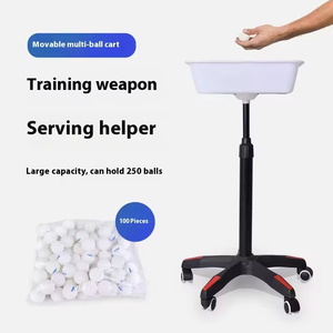 Plateau de tennis de <span class=keywords><strong>table</strong></span> professionnel mobile multi-balles avec cadre en acier inoxydable et capacité de 250 balles en nylon pour l'entraînement et le rangement - Product Image 3