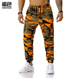 2025 nouveaux hommes XL <span class=keywords><strong>taille</strong></span> épissage Camouflage pantalons de survêtement Baggy Fitness <span class=keywords><strong>pantalon</strong></span> <span class=keywords><strong>taille</strong></span> élastique coupe ample Style décontracté <span class=keywords><strong>toile</strong></span> colorée - Product Image 4