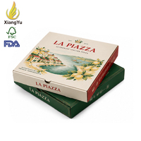 Boîte à pizza Xiangyu en gros, 9 pouces, approuvée par la FDA, anti-graisse, anti-affaissement, en carton ondulé E-Flute, qualité alimentaire, pour livraison
