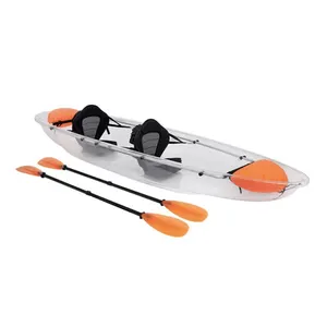 ONEMAX Crystal Canoe/kayak 2 Person Double Seat Wholesale Touring Clears Transparent Fishing Kayak For Sell