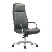 Fauteuil de bureau moderne en cuir à dossier haut, confortable, pivotant, avec appui-tête réglable et roulettes, idéal pour le bureau à domicile