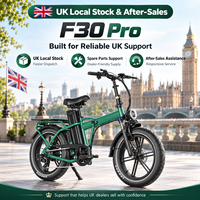 Vélo électrique pliable QMWHEEL F30 Pro, stock UK, 20 pouces, 250W, 48V, 45Ah, longue autonomie, expédition rapide