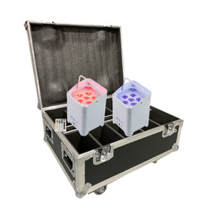 <span class=keywords><strong>Maky</strong></span> led venta caliente hasta la iluminación 6PCs 6in1 RGBWA UV alimentado por batería inalámbrico DMX American <span class=keywords><strong>DJ</strong></span> led par plano Quad color luz de escenario - Product Image 1