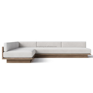 फेयरी फैक्ट्री गार्डन फर्नीचर आउटडोर सॉलिड वुड उच्च गुणवत्ता वाले सभी मौसम आउटडोर फर्नीचर एल-सेक्शनल कॉर्नर सोफा - Product Image 1