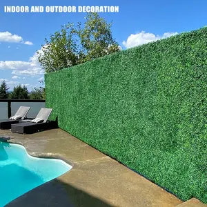 Tizen High Quality Decoration Faux Green Wall Boxwood Panels Fence Hedge Backdrop Artificial Plant Grass Wall