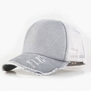 Casquettes de baseball tendance 5 panneaux style trucker, vierges, effet vieilli, délavées, avec dos en maille, pour l'été – Meilleures ventes - Product Image 6