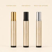Flacon de parfum de voyage vide 35 ml, style stylo, noir, atomiseur rechargeable avec capuchon argenté, vente en gros, logo personnalisé