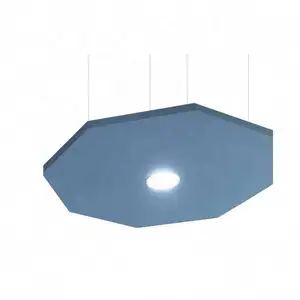 Acoustic panel suspended 1200*1200mm hexagonal ceiling cloud frameless