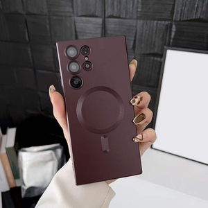Prezzo di fabbrica custodia magnetica per telefono con ricarica Wireless per Samsung <span class=keywords><strong>Galaxy</strong></span> <span class=keywords><strong>S22</strong></span> - S24 <span class=keywords><strong>plus</strong></span> ultra vetro smerigliato <span class=keywords><strong>cover</strong></span> antiurto - Product Image 2