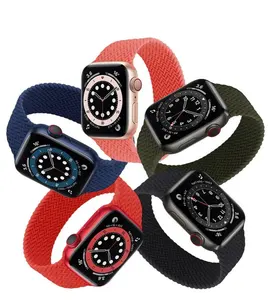 苹果手表尼龙独奏弹性表带6 SE 5 4 3编织环织物手链/皮带