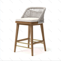 Vente en gros de tabouret de bar extérieur de haute qualité à hauteur de comptoir chaise tabourets de patio modernes avec coussins imperméables