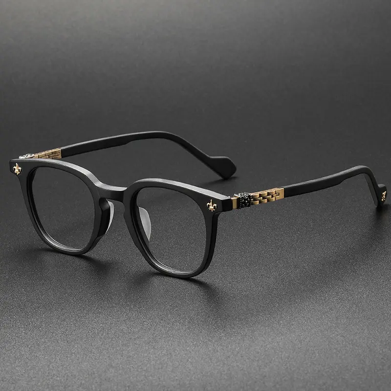 Haute qualité nouveau Design acétate avec titane optique lunettes cadre hommes Prescription lunettes à vendre CS9681