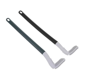 2 brosses de nettoyage pour toilettes et salle de bain, accessoires noirs à long manche - Product Image 2