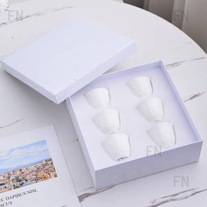 Juego de 6 Tazas de Té Concentrado de Porcelana Blanca de Lujo, Ecológicas, en Caja de Regalo - Product Image 1