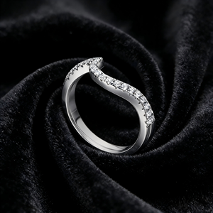 <b>Thick</b> 18K White Gold Plated Trending Jewelry Infinity <b>Ring</b> 925 Silver Sterling Engagement&Wedding <b>Rings</b> for Women - Product Image 3