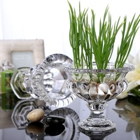 Vase à fleurs en verre à volants de style européen, vente chaude, directement de l'usine, pour centres de table de mariage et décorations de table