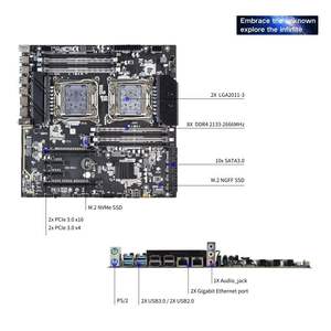 PANDL NEUES E-ATX X99-DD41 8x DDR4 RAM <span class=keywords><strong>PC</strong></span> Mainboard <span class=keywords><strong>Kit</strong></span> <span class=keywords><strong>Set</strong></span> Mit Intel Dual Xeon E5 2680 V4 Combo 2680v4 X99 Motherboard Dual CPU - Product Image 5