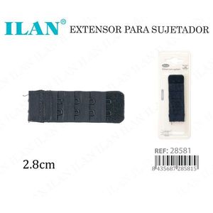 Estensore per reggiseno da 2,8 cm nero con chiusura a gancio e occhiello per allungare le spalline del reggiseno - Product Image 2