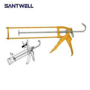 Pistolet à mastic double colonne - Pistolet manuel pour verre et produits d'étanchéité pour réparation domestique et scellement - Product Image 2