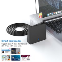 Lecteur de carte intelligente 2-en-1 USB 2.0 CAC EMV SIM à prix d'usine pour Windows, Mac OS et Linux