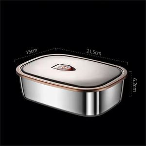 Stainless Steel Bento Lunch Box 304 Metal Food Container with Lid for Meal Prep Storage <b>Boxes</b> Usage - Product Image 6