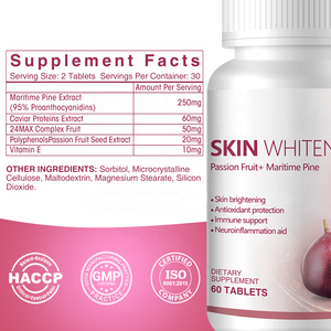 แท็บเล็ตไวท์เทนนิ่งสำหรับผู้หญิงวิตามินอีสารสกัดจากเมล็ด<span class=keywords><strong>เสาวรส</strong></span> - Product Image 6