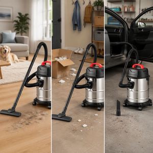 Aspirateur électrique 18L pour intérieur, sec et humide, portatif, à batterie, pour lavage de voiture, couture et travaux décoratifs - Product Image 2