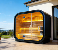 Sauna de Vapor Húmedo de Madera de Abeto para Exteriores, Tamaño Personalizado, Impermeable, para Jardín
