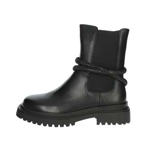 Bottines plates pour femme Manufacture D'Essai, style Chelsea noir avec panneaux latéraux élastiques et semelle épaisse - Product Image 1