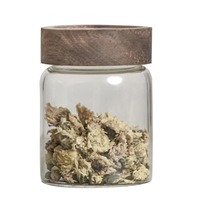 Service à café et thé en verre borosilicaté récipient alimentaire avec couvercle à vis en acacia organisateur de cuisine stockage bocaux en étain bouteilles de stockage de Logo