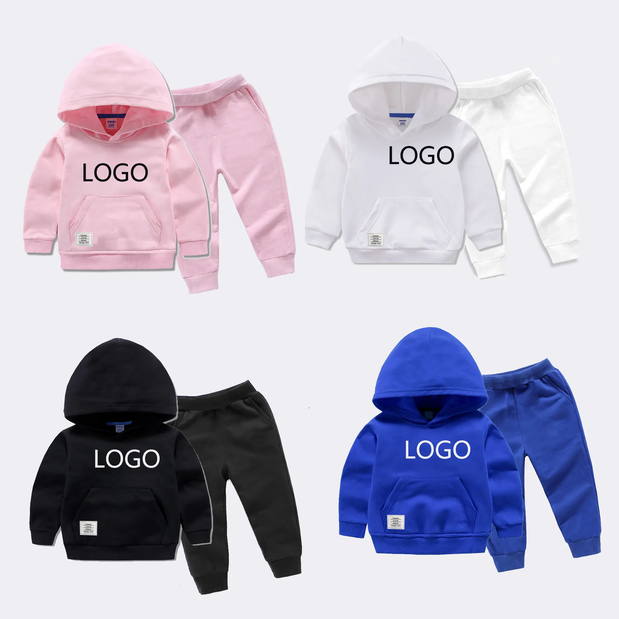 Ids giyim setleri çocuk iki parçalı yürümeye başlayan çocuk eşofman eşofman seti eşofman çocuklar Hoodie Jogger setleri çocuklar eşofman