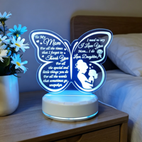 Lampe LED 3D personnalisée en acrylique, lampe de table cadeau, motif personnalisé USB créatif pour la décoration de la chambre à coucher, de la maison et du sommeil