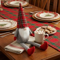 Gnome de Noël rouge SANWEI en peluche Tomte, elfe sans visage de style scandinave, décoration pour la maison, cadeau de fête