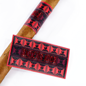 Custom Luxurious Embossed Eco-Friendly Food-Grade Cigar Band <b>Labels</b> UV Resistant Durable Paper Adhesive Ring custom cigar bands - Product Image 3