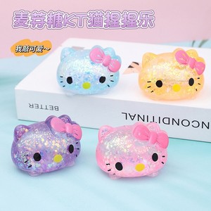 ของเล่นบีบแมวน่ารัก คาวาอี้ มอลโทส กลิตเตอร์สีทอง แมวน้อย บีบแล้วคืนตัวช้า บรรเทาความเครียด ของเล่นบีบเล่น - Product Image 2