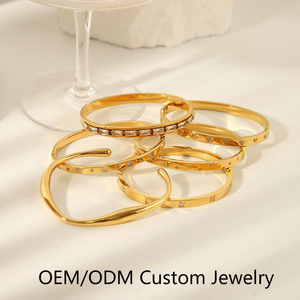 OEM & ODM Custom gioielli fai da te produttori oro placcato <span class=keywords><strong>argento</strong></span> in acciaio inox targhetta personalizzazione <span class=keywords><strong>bracciale</strong></span> - Product Image 1