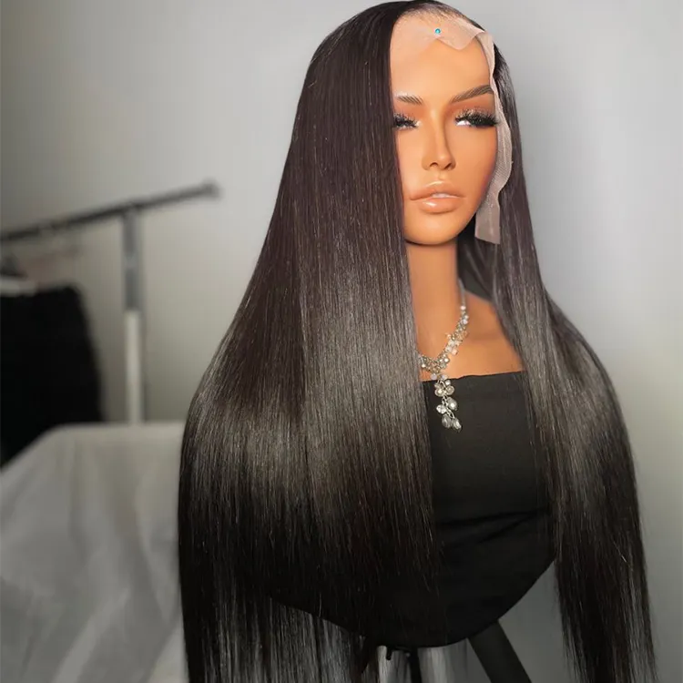40 Inch Long 150% 180% Density Full 10 Inch Wig Straight 13x6 Hd Human Hair Lace Front